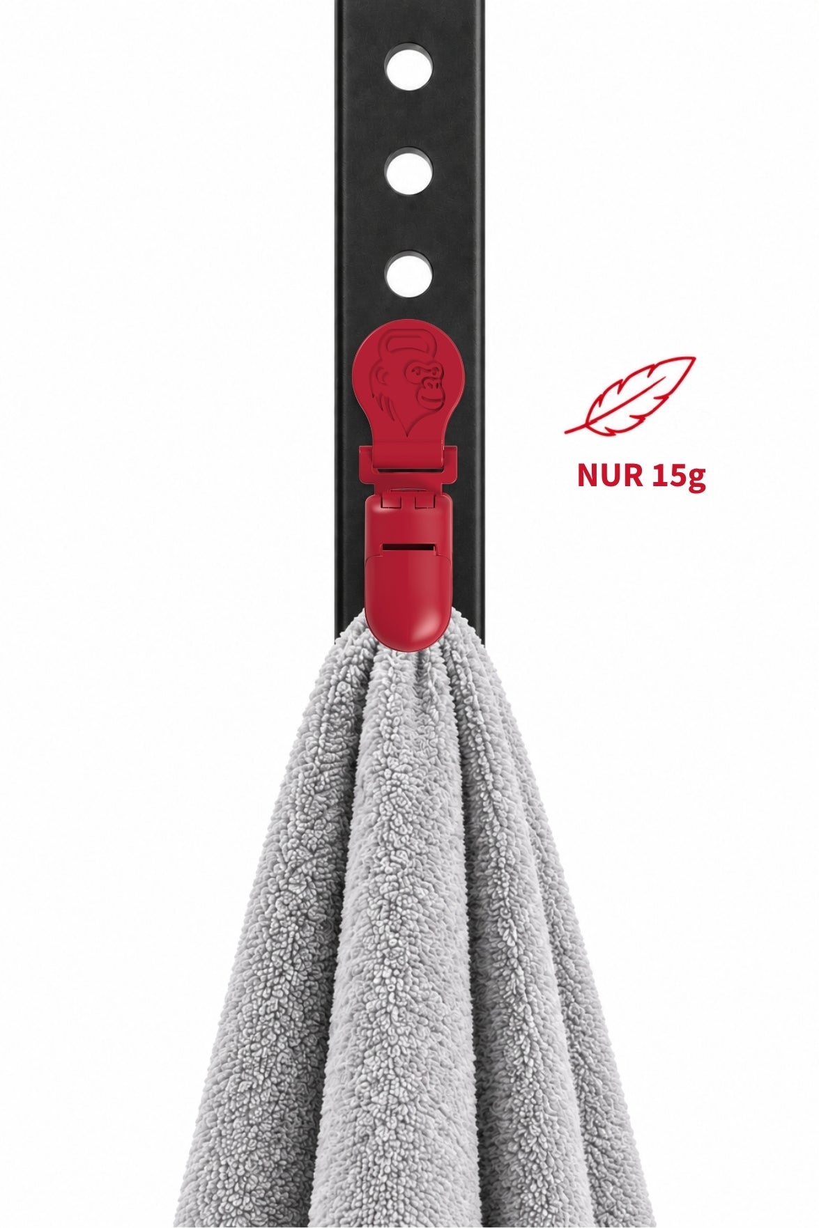 GYMMONKY Magnetic Towel Clip mit Sporthandtuch – leichtes Design mit nur 15 g.