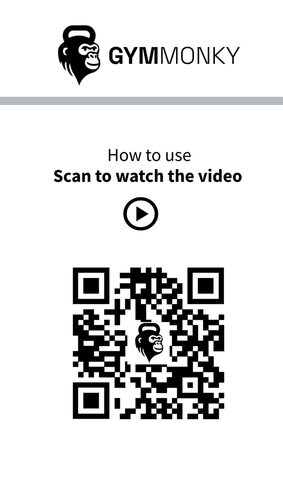 GYMMONKY Magnetic Towel Clip – QR code vers la vidéo How to Use.