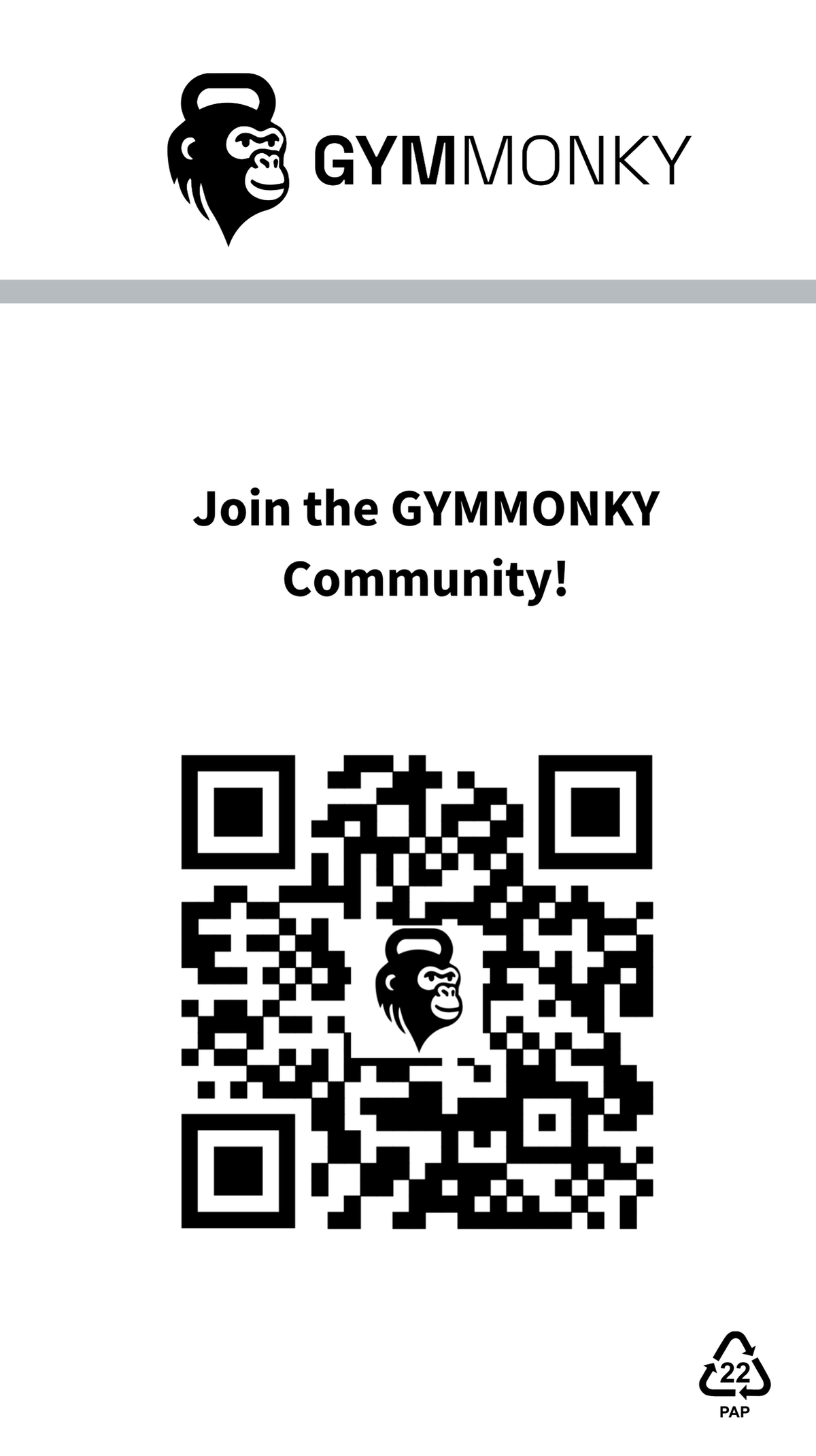 GYMMONKY Magnetic Towel Clip – GYMMONKY Community – QR code et marquage de recyclage de l’emballage.